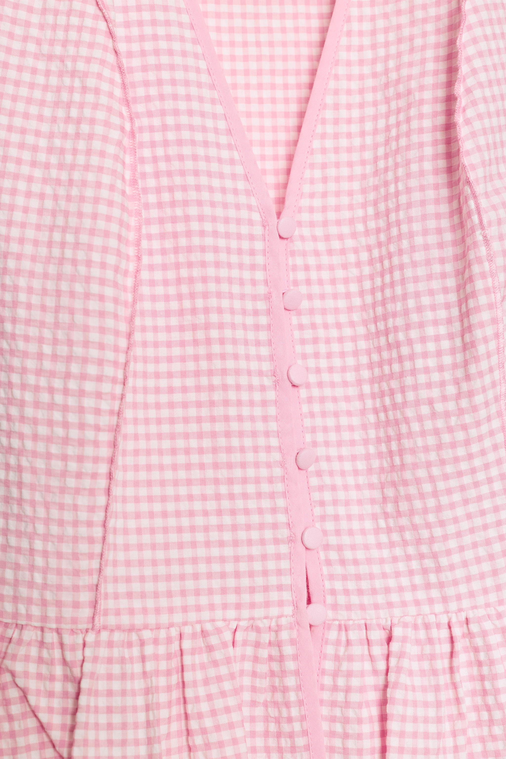 CHEMISIER PÉPLUM À CARREAUX VICHY